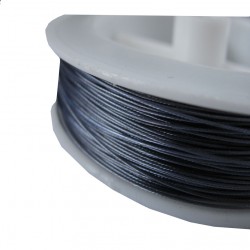 Staaldraad met nylon coating, rol 10 m, kleur antraciet
