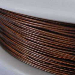 Staaldraad met nylon coating, rol 10 m, kleur roestbruin