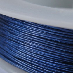 Staaldraad met nylon coating, rol 10 m, kleur blauw