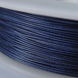 Staaldraad met nylon coating, rol 10 m, kleur jeansblauw