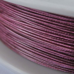 Staaldraad met nylon coating, rol 10 m, kleur roze