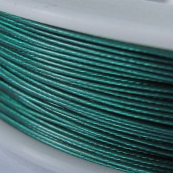 Staaldraad met nylon coating, rol 10 m, kleur groen