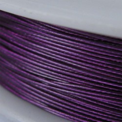 Staaldraad met nylon coating, rol 10 m, kleur paars