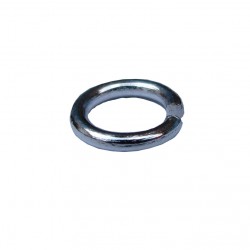 Ringetjes (open), 5 mm zilverplated (100 stuks)
