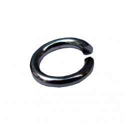 Ringetjes (open), 5 mm staalplated (100 stuks)