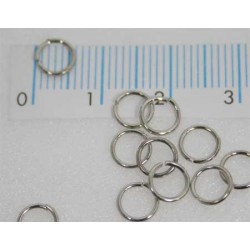 Splitringetjes 6 mm zilverplated (100 stuks)